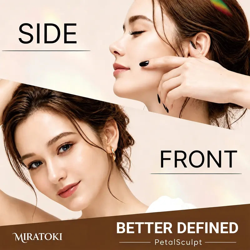 MIRATOKI Petalsculpt Blue Light Nose Shaper Clip - Abs Plastic Rechargeable Facial Beauty Device with Microcurrent, Adjust Settings, 10 Mins At-Home Lifting, Compact Form, Sculpted Look, Clearer Skin/Pores, Portable Japan Plastic Skin Care Appliance