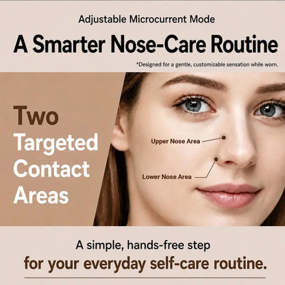 MIRATOKI Petalsculpt Blue Light Nose Shaper Clip - Abs Plastic Rechargeable Facial Beauty Device with Microcurrent, Adjust Settings, 10 Mins At-Home Lifting, Compact Form, Sculpted Look, Clearer Skin/Pores, Portable Japan Plastic Skin Care Appliance